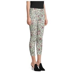L’Agence womens Margot skinny jeans, white with floral pattern size 24